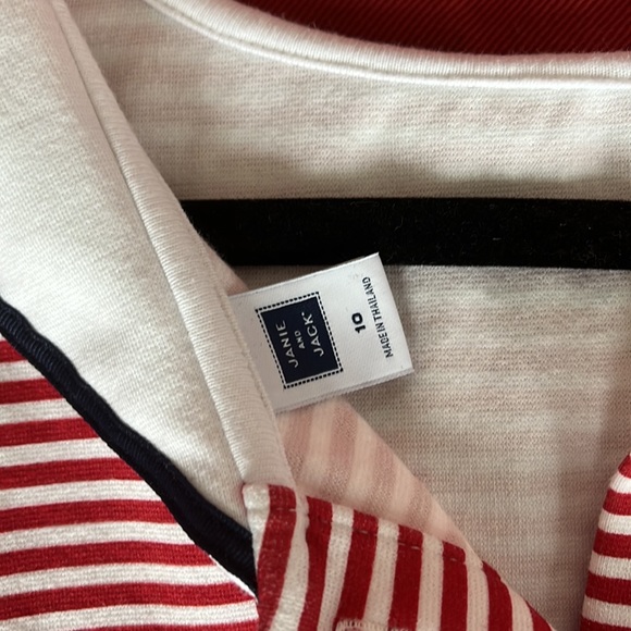 Sleeveless Janie and Jack Red stripe dress (size 10) - Picture 4 of 4